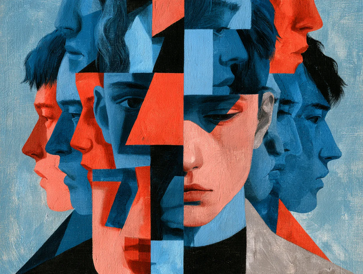 Abstract painting about appearance and plastic surgery